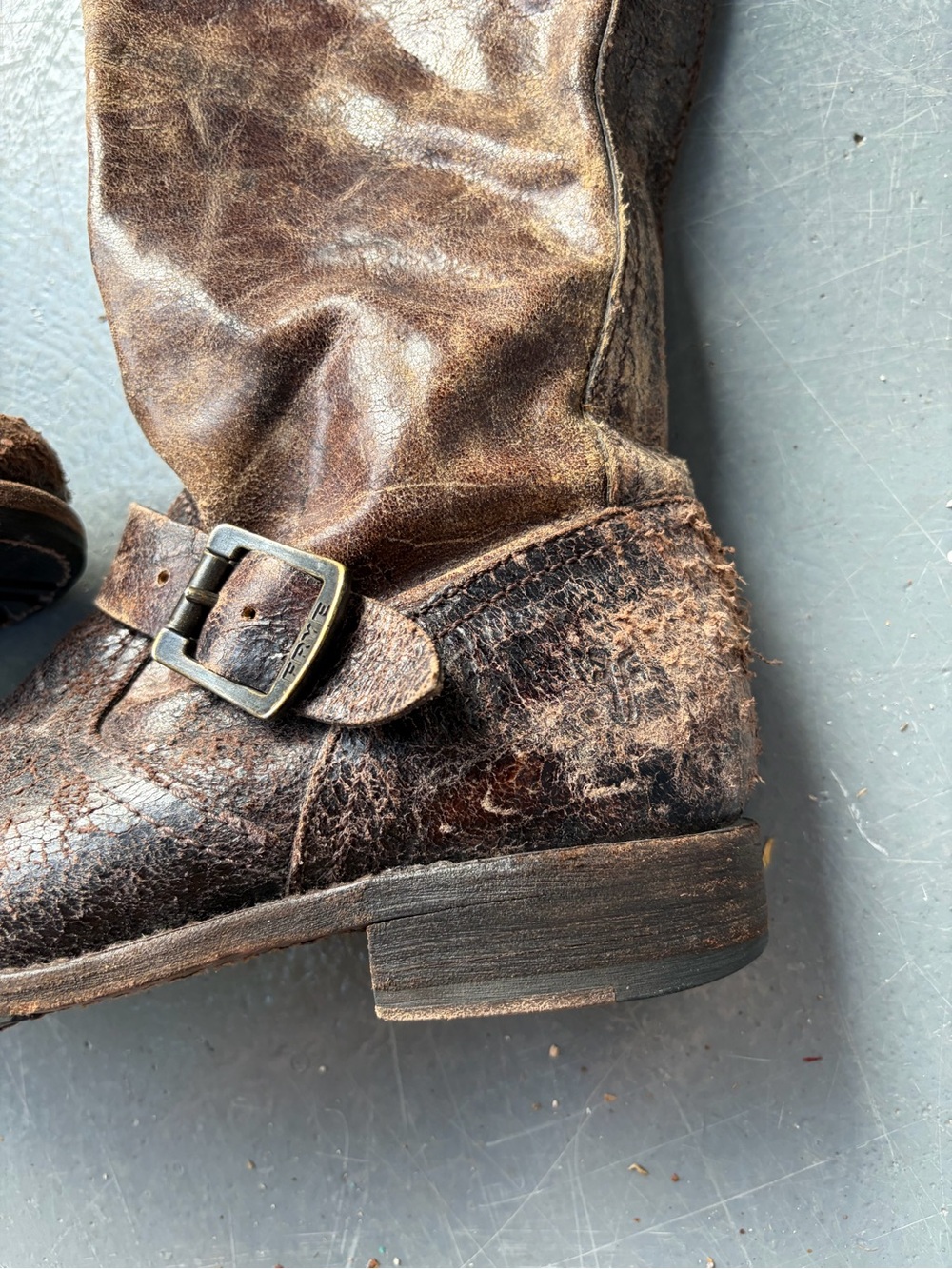 Frye Brown Suede Boot Interior View - Picture 3 of 6